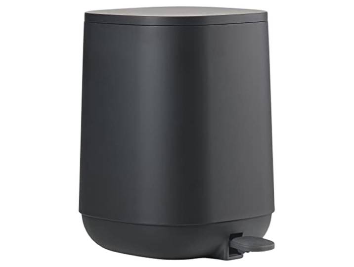 ZONE DENMARK Time Poubelle de salle de bain\, Petite poubelle cosmétique\, Poubelle avec couvercle\, diam. 20\,8 cm\, hauteur 27\,5 cm\, capacité 3 litres\, noir