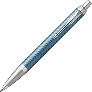 Parker Kugelschreiber IM Premium Blue Grey C.C., blau-grau, Edelstahl, Schreibfarbe blau
