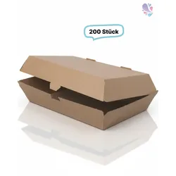 Lunchboxen aus Wellpappe, 200 Stück, 3 Größen, to go, take away, recyclebar