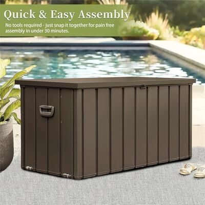 GDFStudio -Outdoor Benn Multi-Size Storage Deck Box - Waterproof, Lockable, and Durable for Patio Cushions, Garden Tools