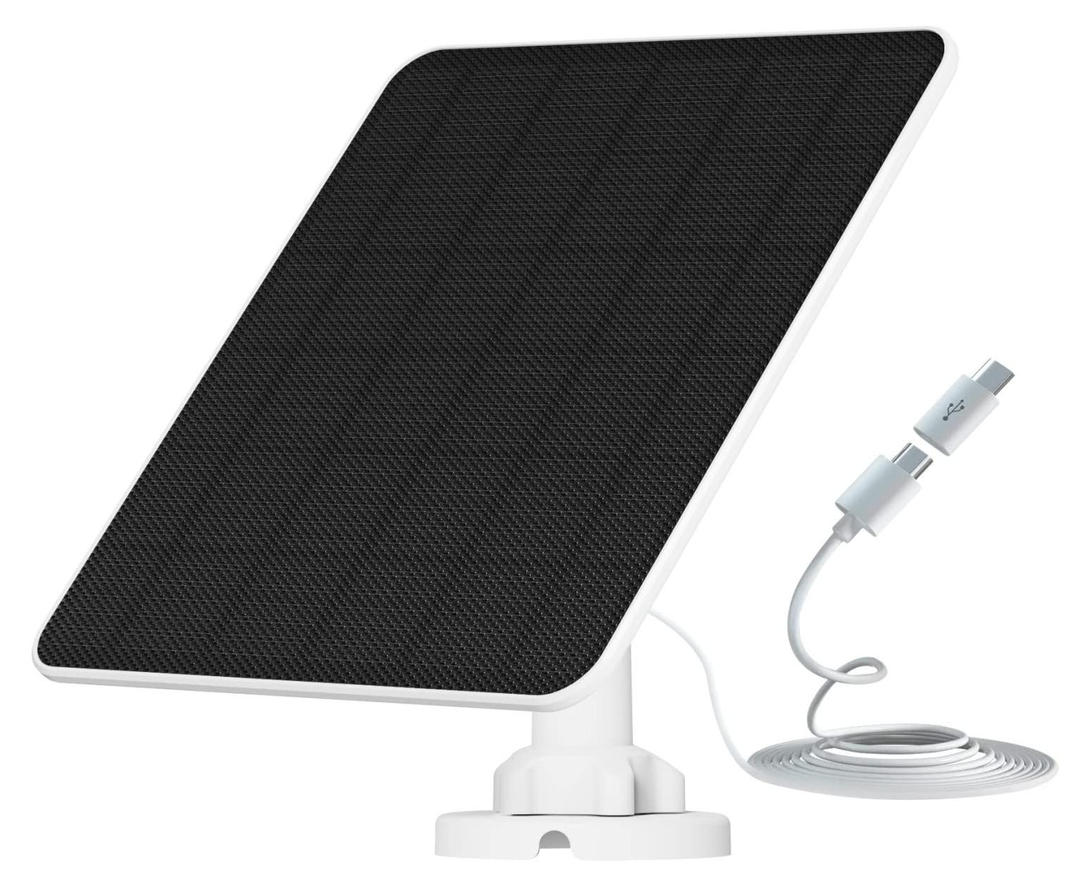 Selius Zonnepaneel voor Draadloze Outdoor Beveiligingscamera, 6W, IP65 Waterdicht