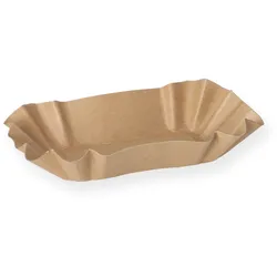 Nette 250 Pappschalen 9x14x3cm braun unbeschichtet fettdicht