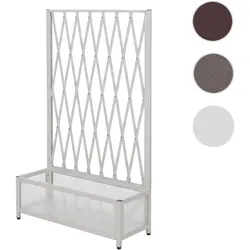 Alu-Rankgitter HWC-G21, Scherengitter Rankhilfe Blumenkasten Pflanzkübel, Stahl 152x90x35cm ~ weiß