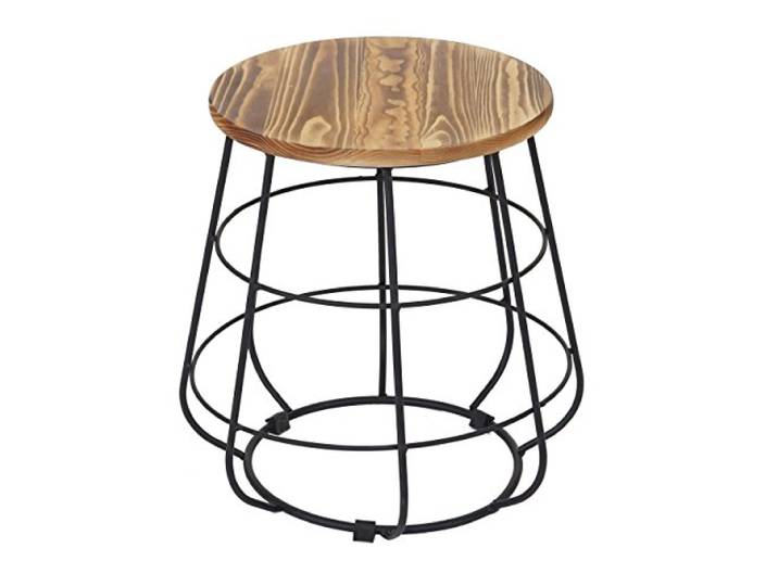 Mendler Sitzhocker HWC-A80, Industriedesign, Echtholz, Ø35cm