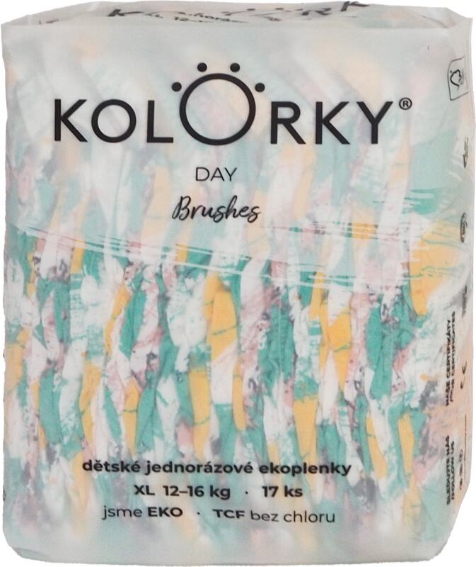 Kolorky Day Brushes couches jetables taille XL 12-16 Kg 17 pcs