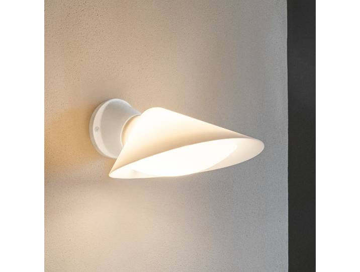 Applique murale Plume, aluminium/plastique, blanche - DCW - Chambre à coucher - Design