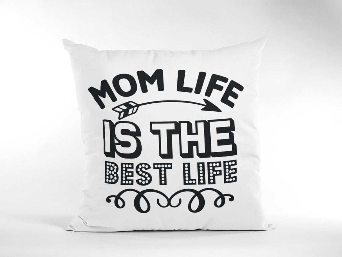 Sierkussen Moederleven is het Beste Leven - Decoratief kussen voor nieuwe mama's