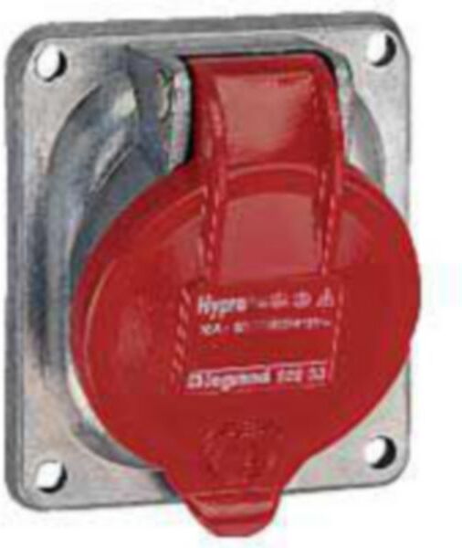 Prise fixe HYPRA 3P+T 32 A 380 V métal LEGRAND 052933 Rouge