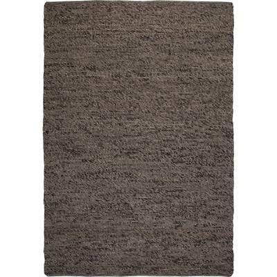 Wollteppich KAYOOM "Kvell 875", graphit, B:120cm H:13mm L:170cm, Wolle, Teppiche, Kurzflor, Handgewebt, Modernes Muster, Uni, Wolle