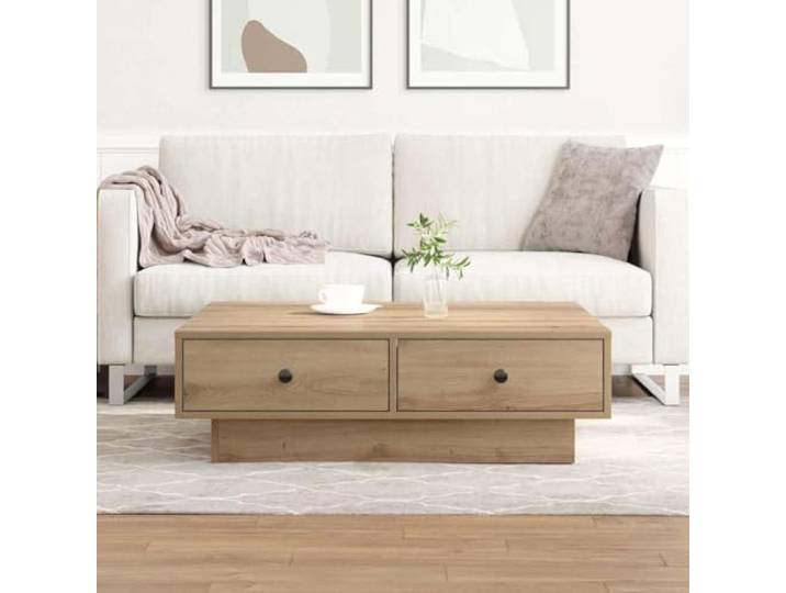 Couchtisch Artisan-Eiche Holzwerkstoff 90x90x28 cm Moderner Salontisch Nur für Innenräume, pflegeleichte Oberfläche, trocken abwischbar, robuste Holzwerkstoff-Konstruktion