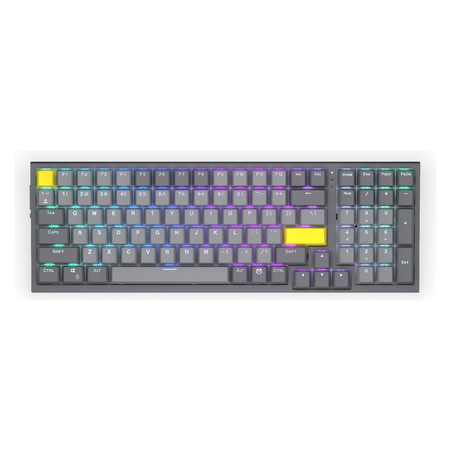 Endorfy Celeris 1800 (grau, US-Layout, Yellow by Gateron) (US, Kabelgebunden) (EY5A124)