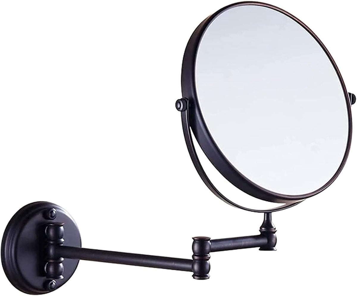 Ronde Wandspiegel Zilver - 360 graden draaibare Kaptafelspiegel voor make-up
