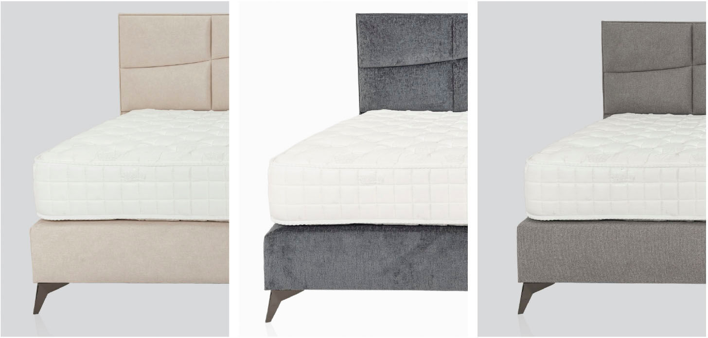 Boxspringbett HOME AFFAIRE "Violette erhältlich in den Breite 160, 180 & 200cm", beige, B:189cm L:212cm, 100% PES, Komplettbetten, Boxspringbett, inkl. Topper und extra dicker Taschen-Federkernmatratze