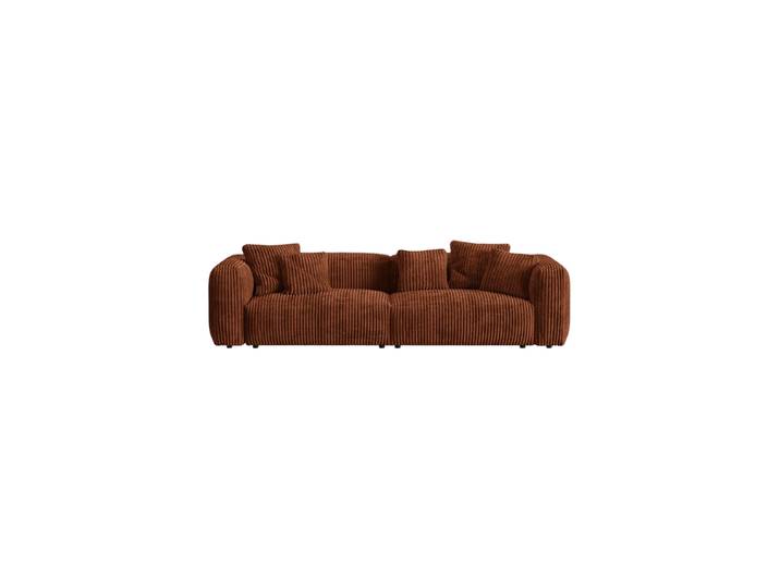 Modulares 4-Sitzer Design Sofa „Martina“ Cord Terracotta Micadoni