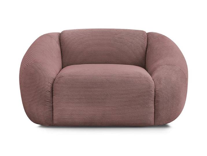 Sessel BOBOCHIC TINA Cord-Stoff rosa