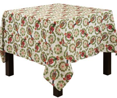 Saro Lifestyle Nutcracker Holiday Tablecloth