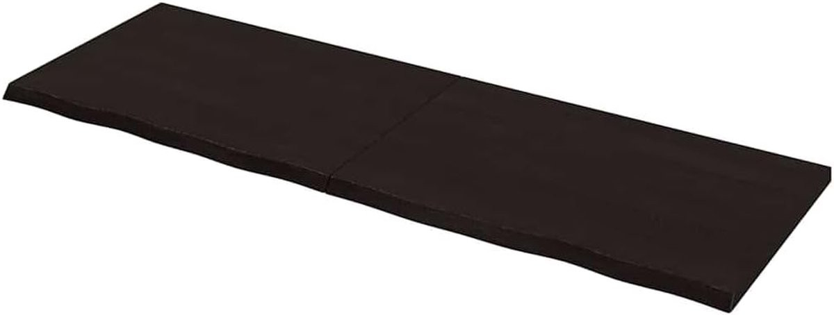 Handgemaakte zwevende wandplank van massief eikenhout met natuurlijke rand