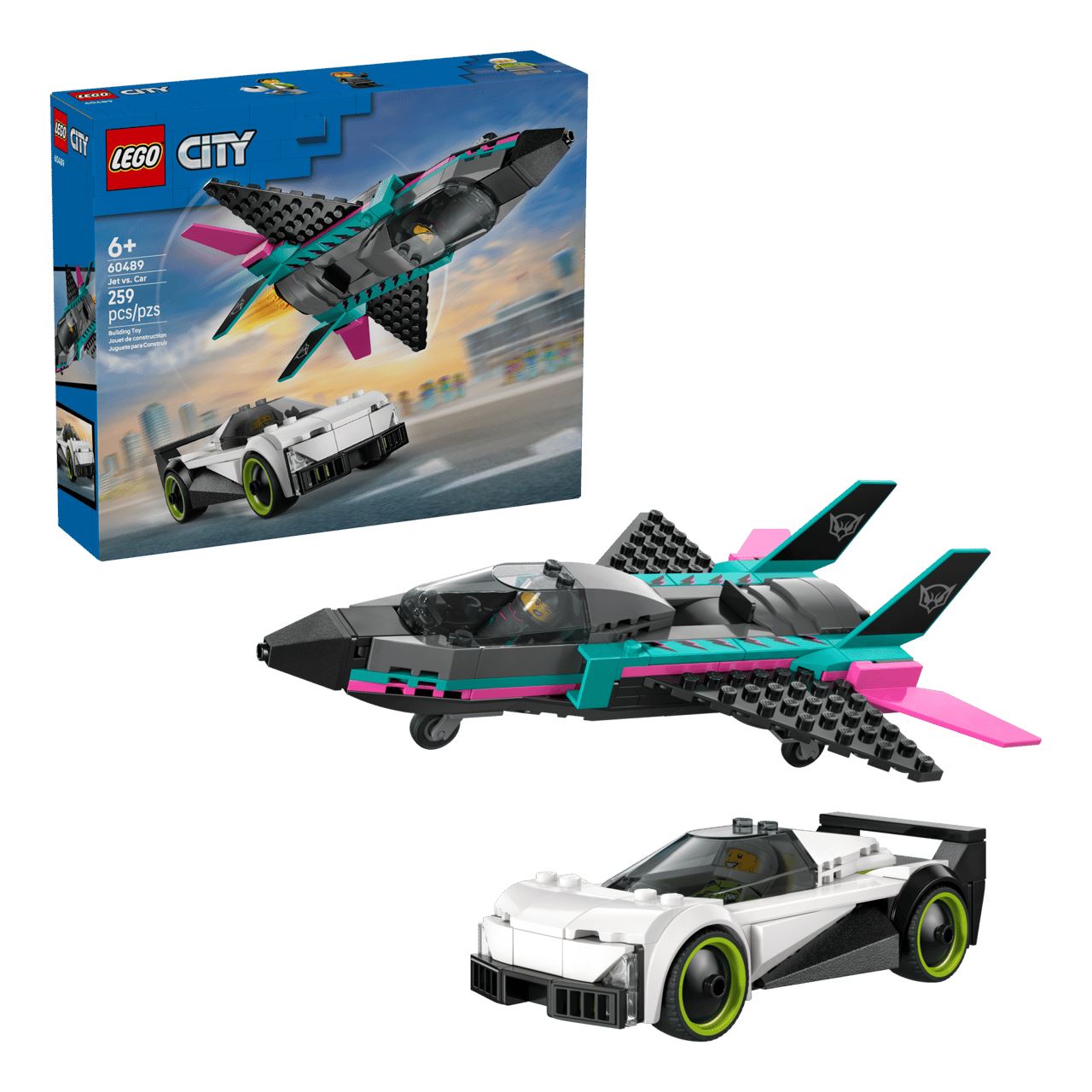 LEGO City 60489 Düsenflieger vs. Rennauto