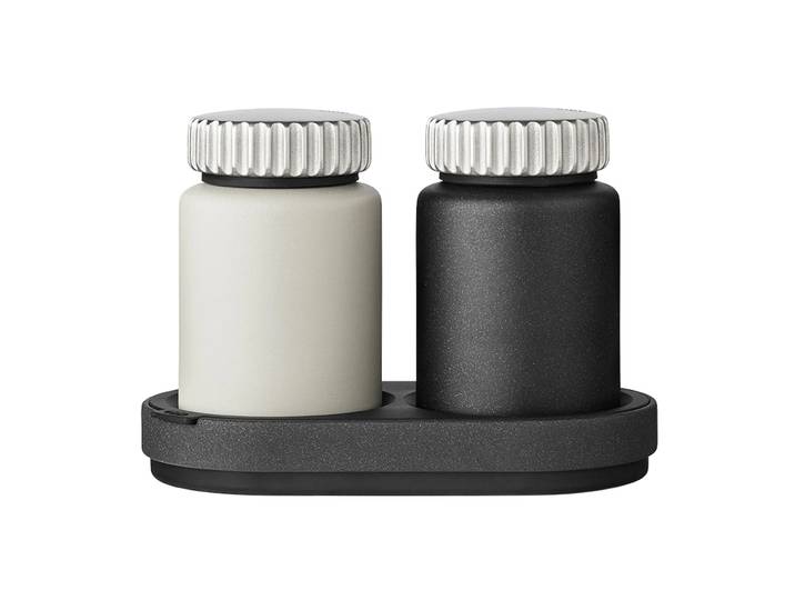 Vipp Vipp623 Salz- & Pfeffermühle Set mit Halter Grey-black