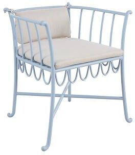 Venice Dining Chair with Sunbrella Cushions - Cornflower - Ballard Designs