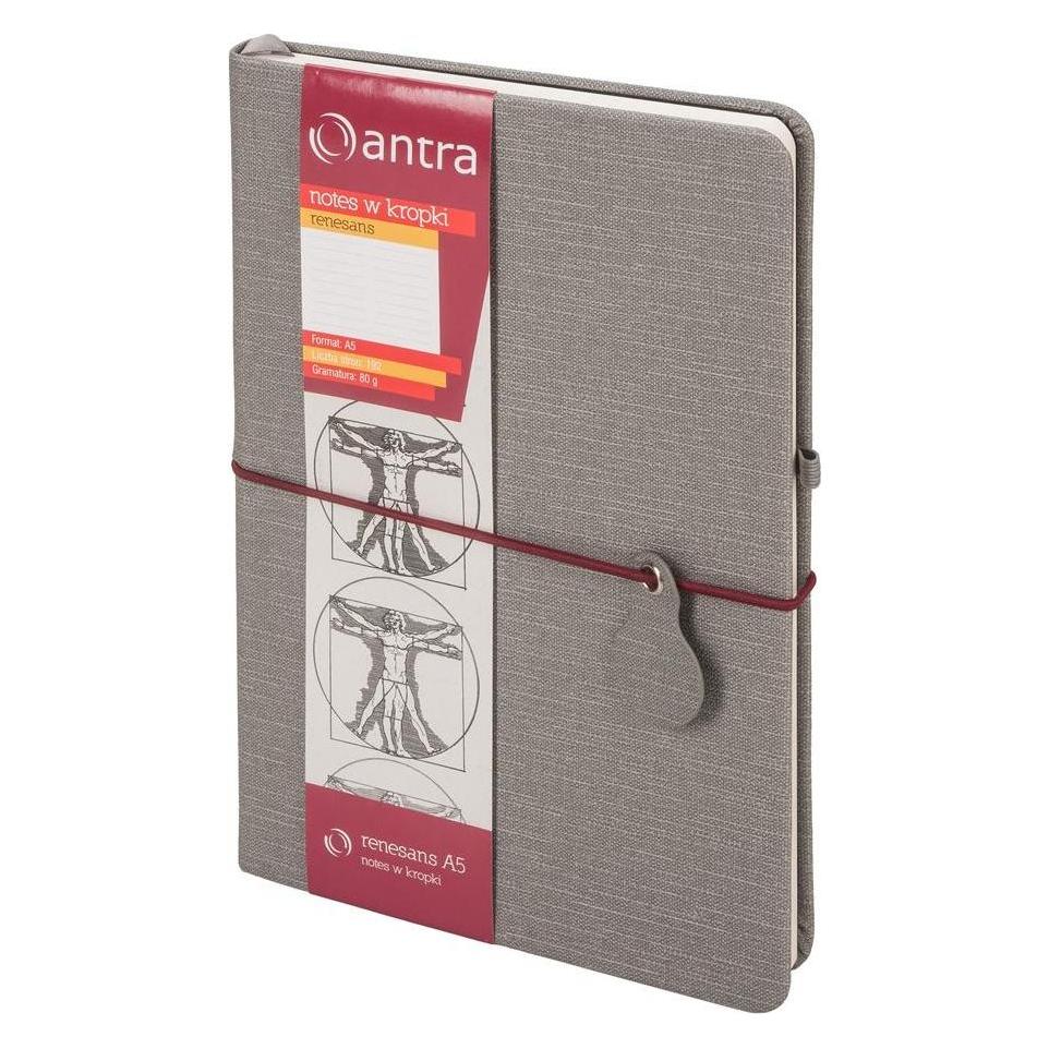 Antrax Notizbuch A5 Punkte Renaissance Grau ANTRA - 280234 (A5, Gepunktet, Harter Einband) (280234)