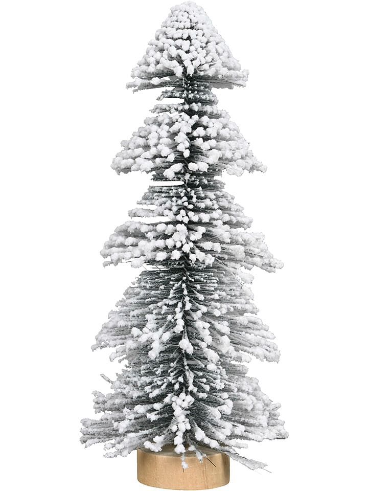 POSIWIO Dekofigur "Baum" in Grün/ Weiß - (B)17 x (H)40 cm - onesize