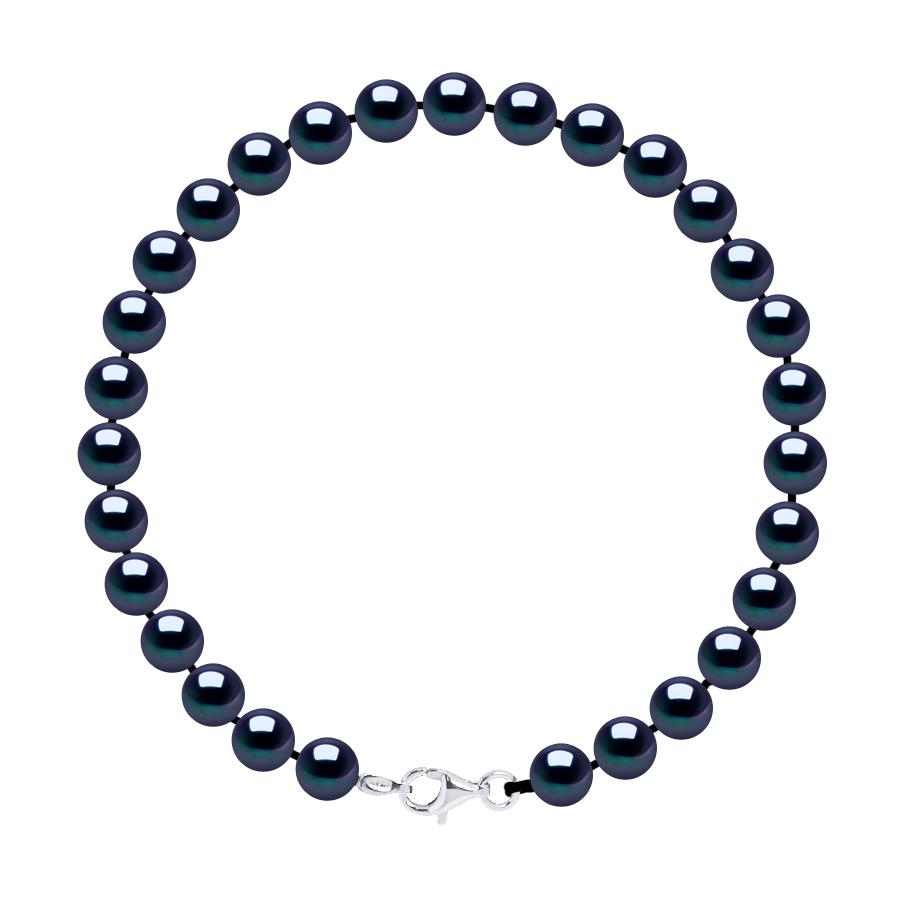 Armband Parels van het water Rank Sweet Ronde 6-7mm Black 925