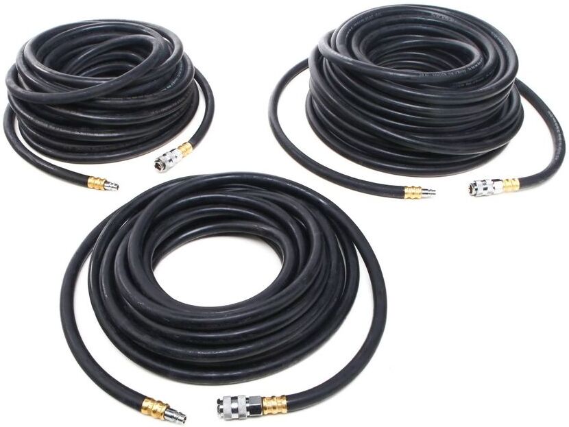 HBM 10 mètres de tuyau d'air professionnel en caoutchouc avec raccords
