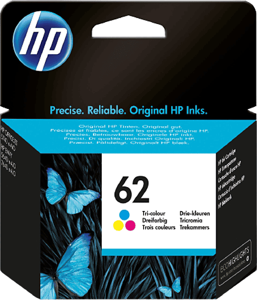Cartucho de tinta - HP 62, Tricolor, C2P06AE