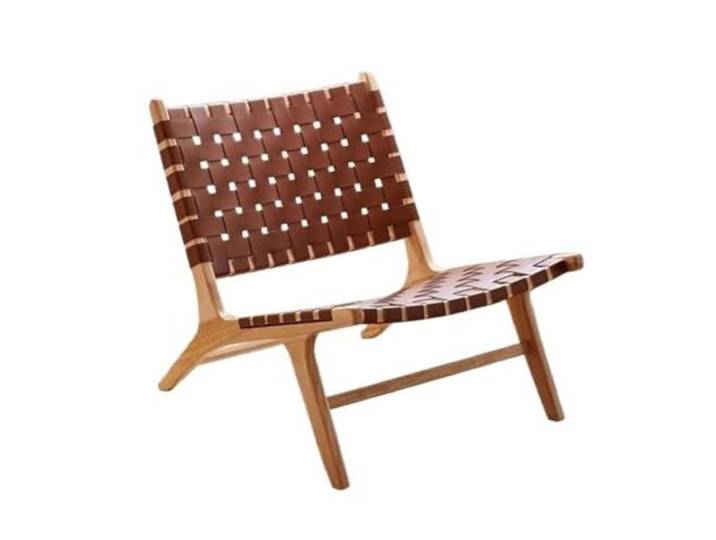XIUsheUA Geflochtener Faltstuhl Rattan Stühle Sesselmöbel Balkon Freizeit Liege Seil gewebt Retro Single Lazy Massivholz Rattan gewebt Klappcouch(Chair A)