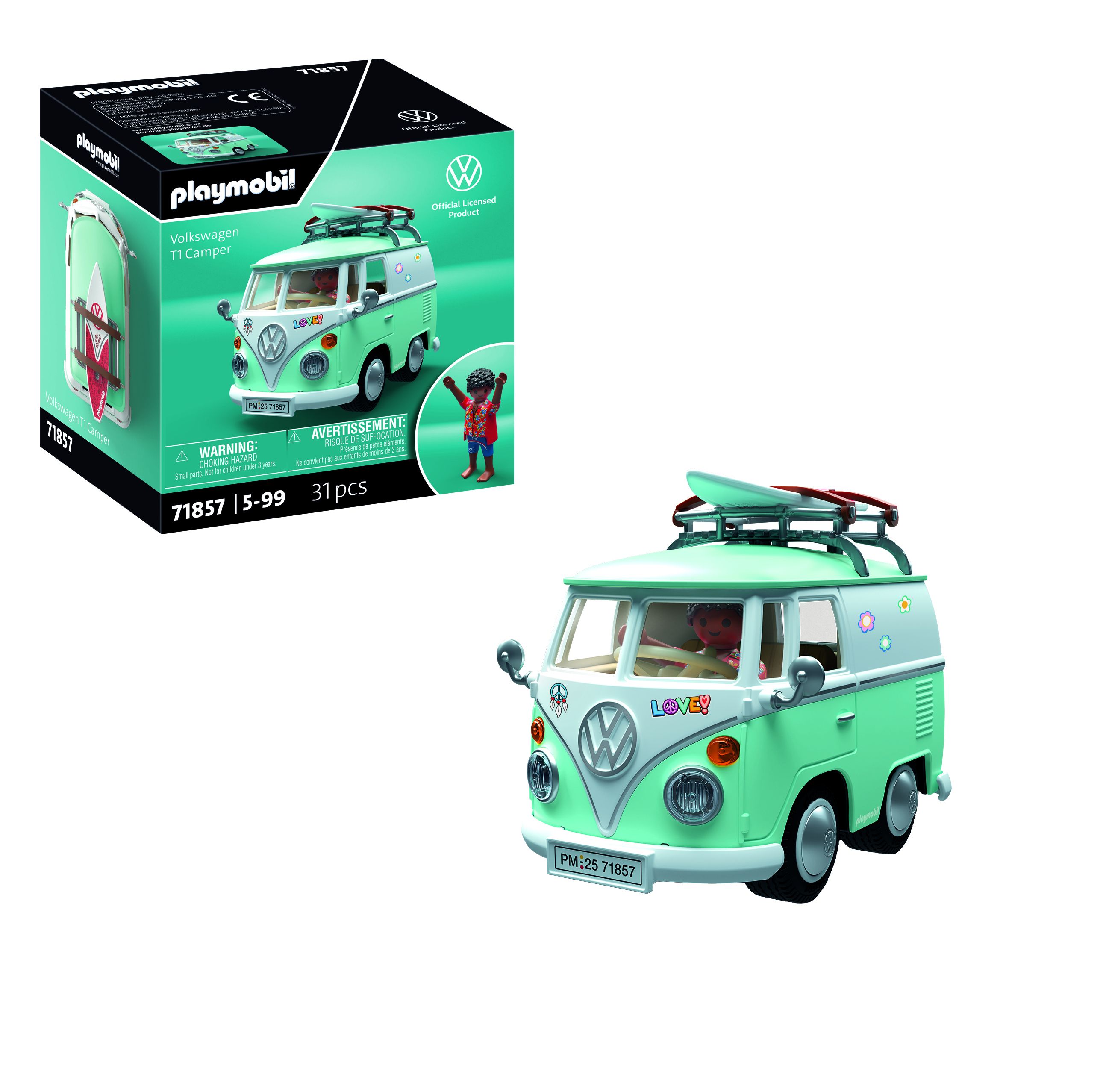 Playmobil Collector Cars Volkswagen T1 Camper Spielset (Mehrfarbig) 71857