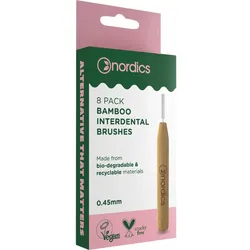 Öko Interdental Zahnbürste Bambus 0.45Mm Nordics 8 ST