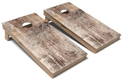 Skip's Garage Driftwood Cornhole Board Set