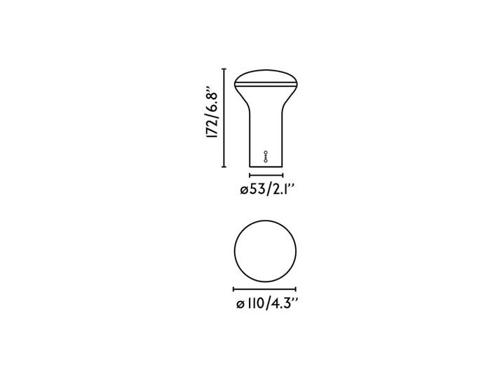 FARO BARCELONA Designer Tischlampe Buddy, dimmbar, weiß / opal, für Wohn- / Esszimmer, Kunststoff, Modern