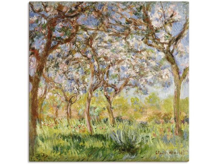 Leinwandbild ARTLAND Frühling in Giverny. , grün (farbe bild(er): grün), B:70cm H:70cm, Bilder, Leinwandbild, auf Holzrahmen gespannt
