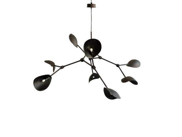 Lustre Stingray noir 125 cm à 8 lampes - 101 Copenhagen - Salon / séjour - Design - Aluminium - Multi-ampoules