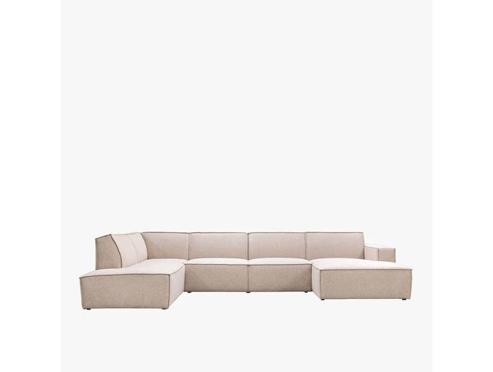 Elia Xl Canapé Panoramique En Tissu Beige - Angle Droit
