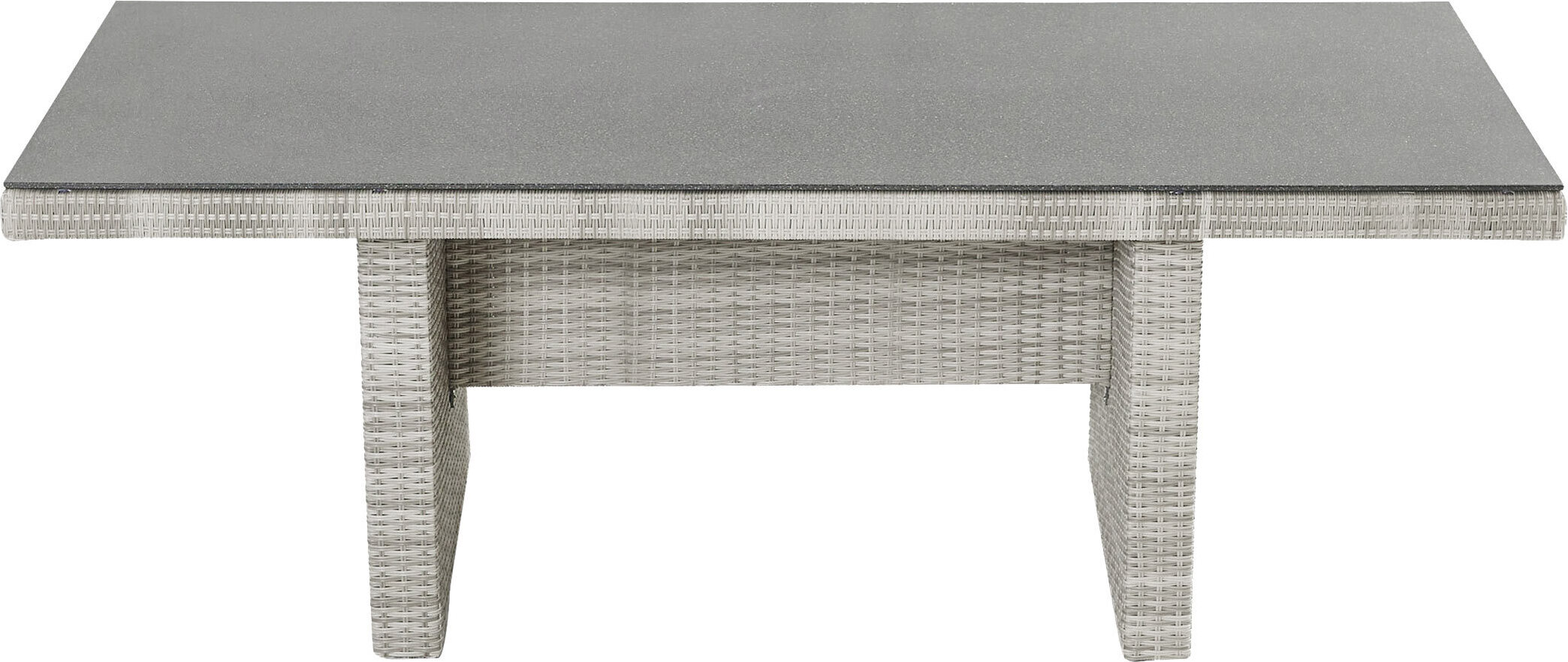 Gartentisch Rio Esstisch Wangentisch 220x95x74cm Spraystone Tischplatte Grau