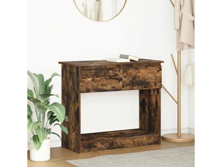 TEKGHUT Konsolentisch mit Schubladen Räuchereiche 85,5x38,5x74,5 cm Zwei Schubladen, Holzwerkstoff, robust, pflegeleicht, vielseitig, Flur, Wohnzimmer