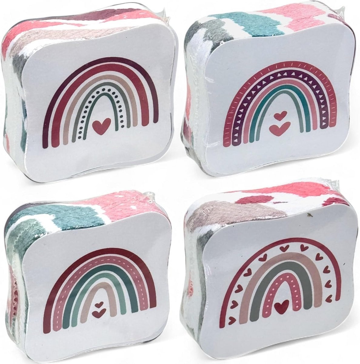 Set van 4 katoenen magische washandjes voor kinderen