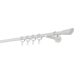 20mm,1-läufig,Rohr,Wandträger 12cm,Endstück rag Farbe: Weiß, Größe: 100cm
