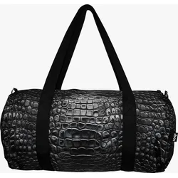 LOQI Weekender Artist Crocodile L Tasche, schwarz, recycelt