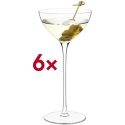Rona Martiniglas Wine 02 Diverto 200 ml ungeeicht 6 Stück transparent, 20 cm