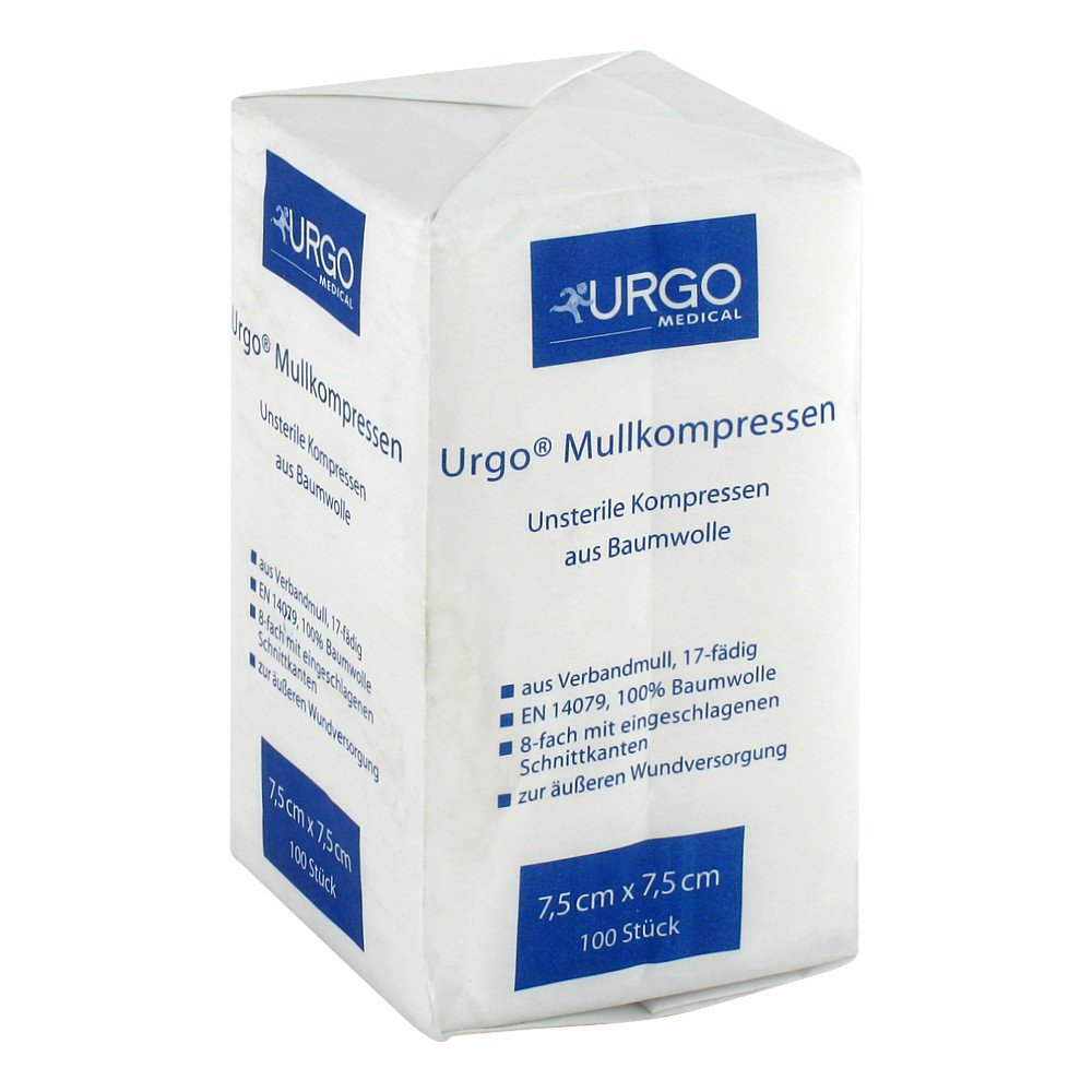 Urgo GmbH Urgo Mullkompressen 7,5x7,5c m unsteril 06187910