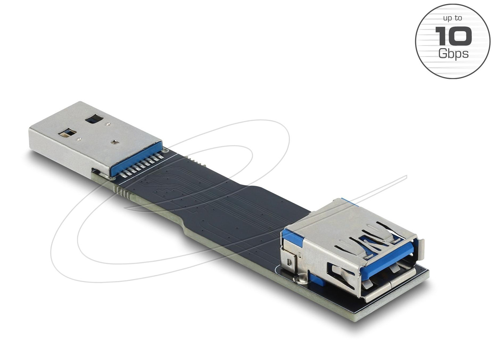 Delock 67420 Type-A naar Type-A adapter, Zwart