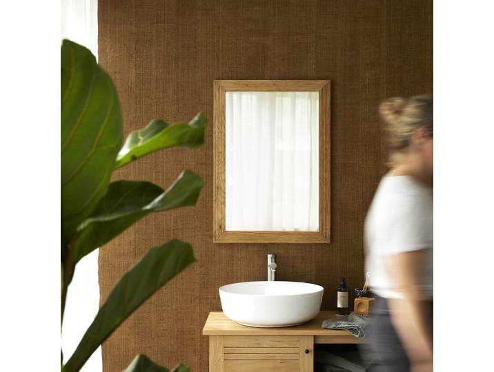 Spiegel aus massivem Eichenholz 70x50 cm Karl - Natur - Oak