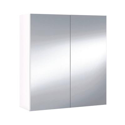 Dmora Badezimmer-Hängeschrank Lafayette, Säulenschrank für Badezimmer, Hängendes Schließfach, Glänzende Weiße Farbe, 60x21h65 - 2 Türen cm