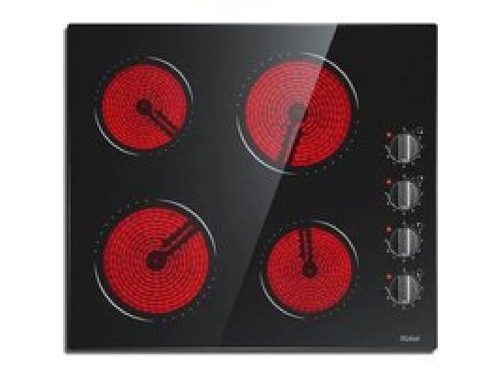 Hobsir Plaque Vitrocéramique Avec Boutons 4 Feux Encastrable 6000W 52*59Cm 9 Niveaux De Puissance Arrêt Automatique