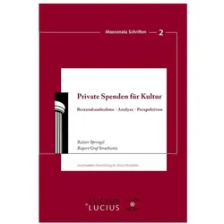 Private Spenden für Kultur, Fachbücher von Rainer Sprengel, Rupert Graf Strachwitz
