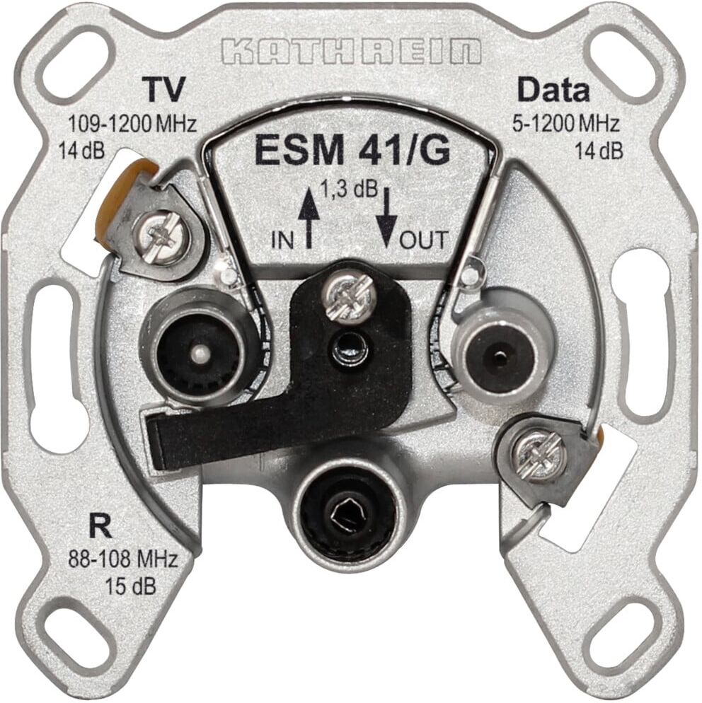 Kathrein BK-Modem-Steckdose 3fach Durchgangsd.selektiv ESM 41/G (21110054)